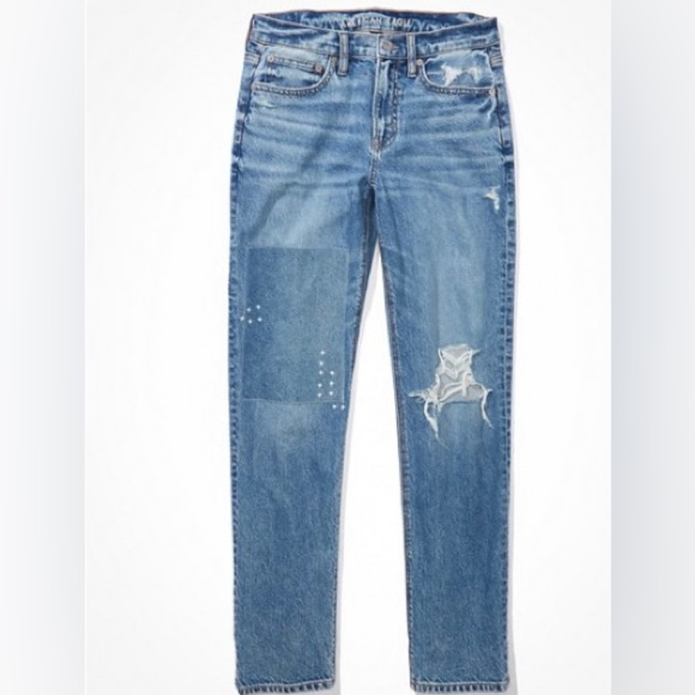 American Eagle Jeans-STRIGID RIPPED '90S
STRAIGHT JEAN-Size 8 short